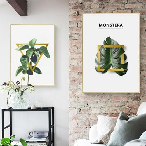 Nordic Decoration Wall art Green Plants canvas painting posters cactus Wall Pictures for Living Room No Frame morden print