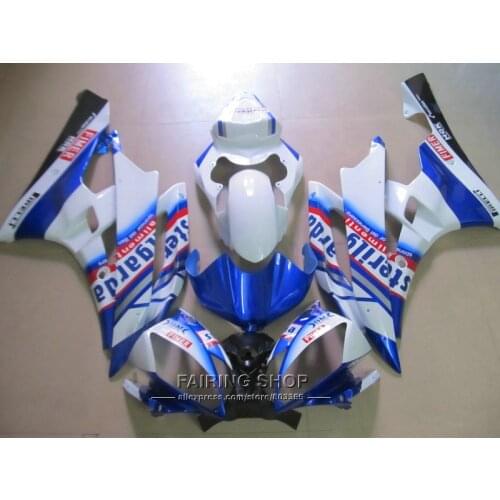 Injection mold fairing body kit For Yamaha R6 06 07 blue white bodywork fairings set YZF 2006 2007 YT21