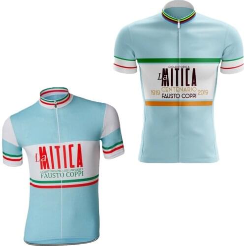 Summer La Mitica cycling jersey Fausto Coppi Cycling Clothing Mountain Bicycle Jerseys Road Bike Shirts MTB Tops Clothes Maillot
