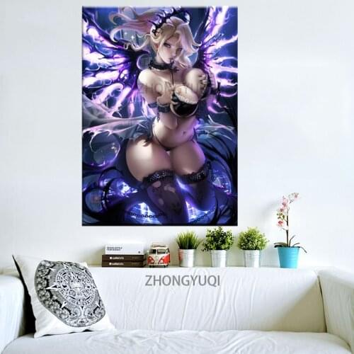 LOLHome Decor Modular Canvas Picture Sexy Girl Overwatch Mercy Game Painting Poster Wall For Home Canvas Painting Wholesale