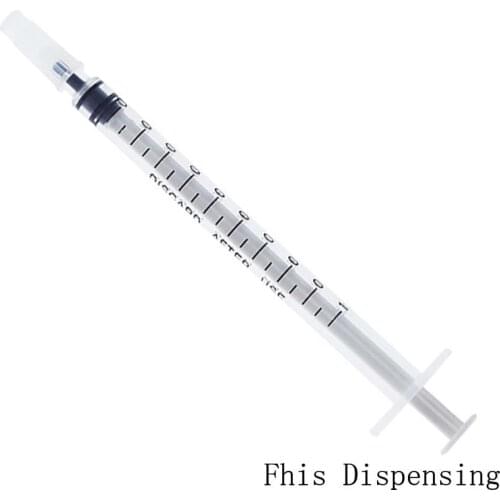 Wholesale Dispensing Syringes 1cc 1ml Plastic with White Tip Cap Pack of 10