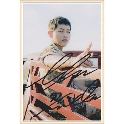 Song Joongki Song Joong Ki autographed photo Descendants of the sun 4*6 inches collection freeshipping 04.2016 B