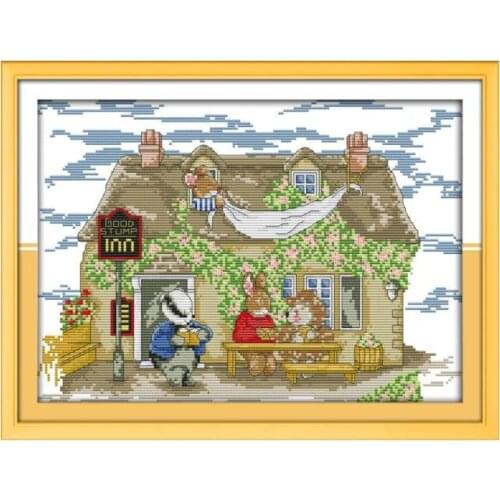 Rest Cartoon Cross Stitch Patterns 14CT 11CT Counted Printed Fabric DIY Handmade Embroidery Needlework Cotton Thread Paintings