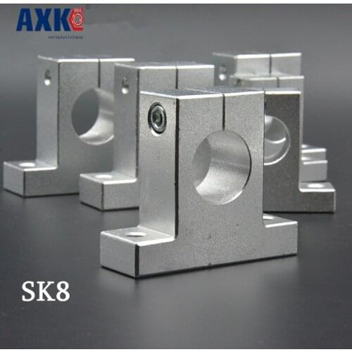 Cnc Router Parts AXK Linear Rail 10pcs/lot Free Shipping Sk8 8mm Linear Bearing Rail Shaft Support Xyz Table Cnc Router Sh8a