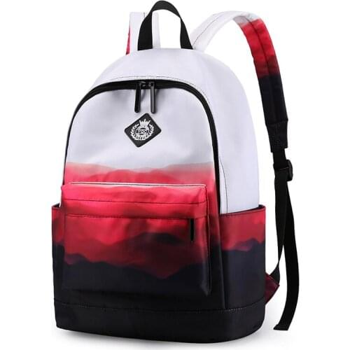 Women Lightweight Nylon Waterproof Backpacks For School Teenagers Girls Boys Black Casual Travel Bag Graffiti Gradient Back Pack