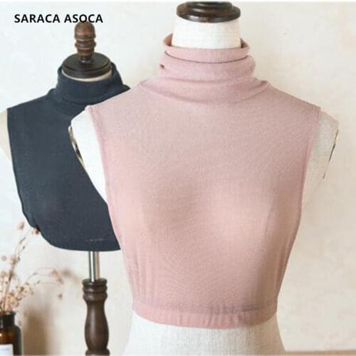 Autumn Winter Fashion Turtleneck Sweater Detachable Collar Women All Match Elastic Bust Belt Bib tyle Lace Fake Collar Girl A362