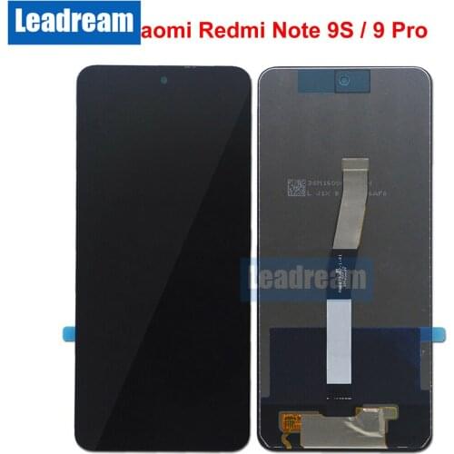 5Pcs Tested Original LCD With Frame For Xiaomi Redmi Note 9S Note 9 pro LCD Screen Display with Frame
