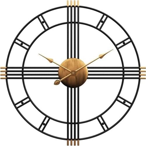 50cm Decor Wall Clocks Wall Decoration Restaurant Background Wrought Iron ClockPendant Creative Simple Home Office Ornaments