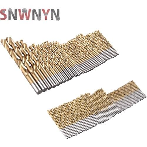 99PCS HSS Twist Drill Bit Set 1.5-10mm Titanium Coated Surface For Drilling wood Thin Metal DIY Home Use