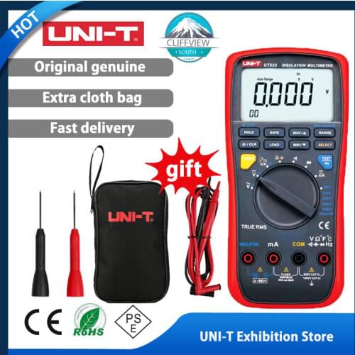 UNI-T UT533 True RMS Insulation Resistance Tester Digital Multimeter Auto Range AC DC ohm Megohmmeter Voltmeter Capacitance Test