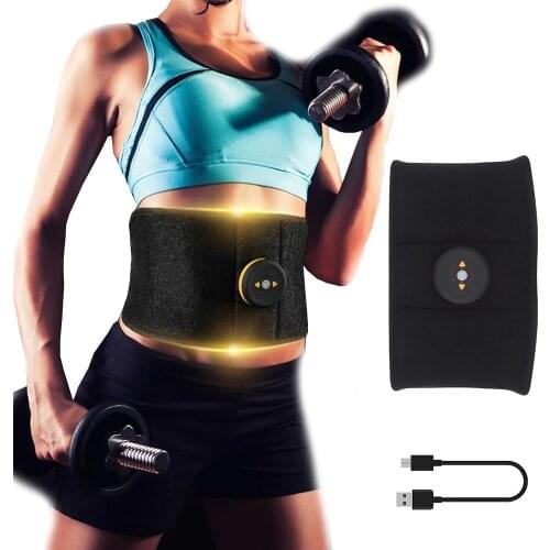 EMS Abdominal Waist Support Vibration Fitness Massager Belt Trainer Electric Muscle Stimulator Body Slimming Belt Fat Burning