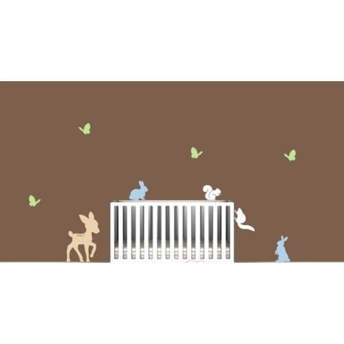 Forest Animals Wall Decals Creative Home Decor Baby Nursery Stickers vinilos muraux Paper DIY Art Vinyl Wall Decoration ZA817