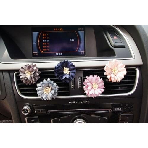 JOORMOM car air outlet decorative fabric flower radish silk flower aromatherapy clip car interior jewelry ladies