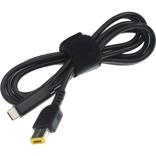 Power Supply Adapter Cable Type-C Male To Square Tip Male Converter Cord For Lenovo Thinkpad Laptop Computer
