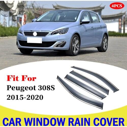 Car Window Visor Door Rain Sun Shield Side Windows Cover Weather Shield Trim Accessories For Peugeot 308S 2015-2020