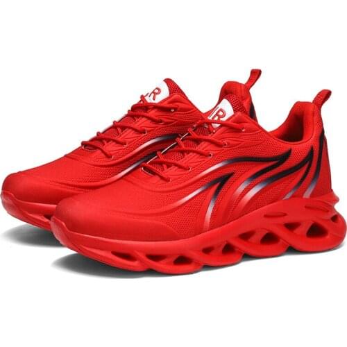 2021Summer Mens Casual Sneakers Red Lightweight Men Blade Shoes Breathable Student leisure Outdoor Trainers Sneakers