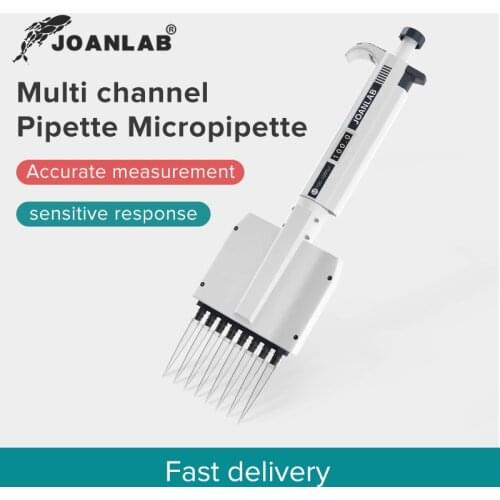 JOANLAB Multichannel Pipette Lab Supplies Variable Volume Micropipette 8 Channels 12 Channels Pipette Capacity: 0.5μl - 300μl