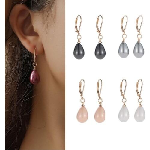 Fashion Trendy Elegant Pearl Earrings Natural Water Drop Jewelry Copper Hook Dangle Earrings Jewelry For Woman Gift