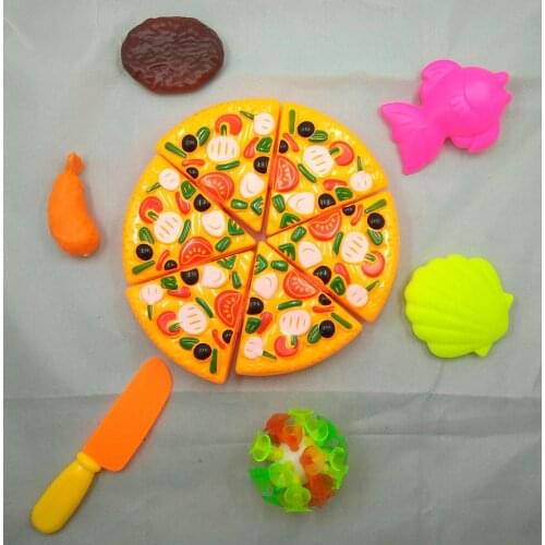 Kitchen food toys sets big pizza fish marine life kindergarten teacher teaching aids plastic pizzas childrens play house toy