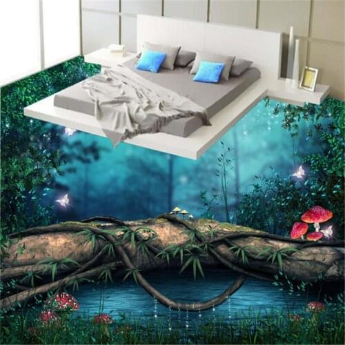 Beibehang space kitchen Night moon mural wallpaper wear non-slip waterproof thickened self-adhesive 3d photo Wallpaper Murals