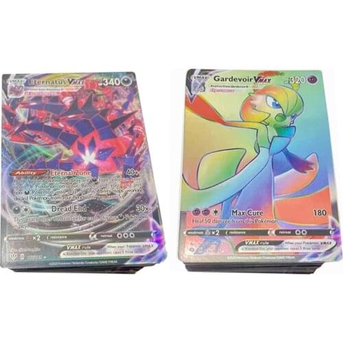 NEW English Version 120V Pokemon Shining Card Featuring 60V 40VMAX 20ENERGY No Repeat Battle Carte Trading Game Collection Gift