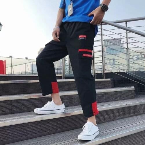 2021 New Arrival Harajuku Japanese Style Letter Printed Fashionable Mens Jogger Trousers Hip Hop Autumn Casual Male Harem Pants