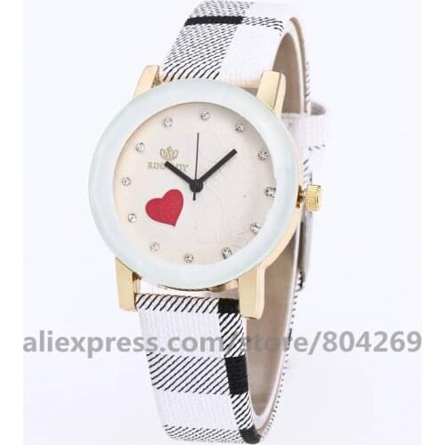 Wholesale Women Leather Love Heart Dial Wristwatches Relojes Para Mujer Ladies watch Fashion Casual Womens Watch