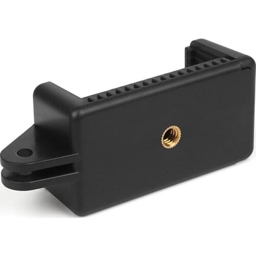 Adjustable Phone Holder Clip Bracket Clamp Mount with 1/4" Screw Hole for Selfie Self-Timer Monopod Tripod for Smartphone