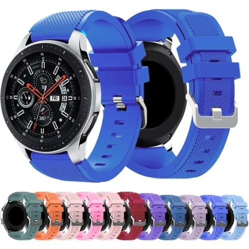 22mm Silicone Band for Samsung Galaxy Watch 46mm 42mm Sports Strap for Samsung Gear S3 Frontier/Classic active 2 Huawei Watch 2