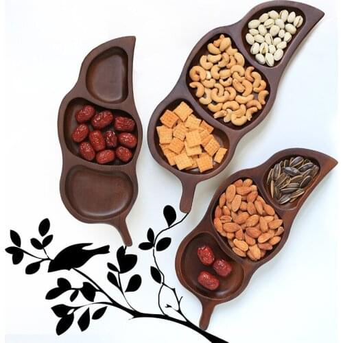 Nordic Creative Multi-Grain Snack Plate Dried Fruit Plate Living Room Coffee Table Melon Dessert Box Wooden Candy Dish Tableware