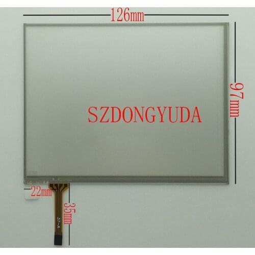 Compatible New Touchpad TPM5758 5.7''Inch 4-Line 126*96 Car DVD GPS Navigator Touch Panel Digitizer Glass 126mm*96mm