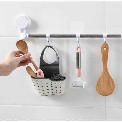 Kitchen Sink Drain Rack Sponge Soap Debris Rack Plastic Hanging Storage Basket Faucet Organizer Shelf Portable Home Kitchen Tool