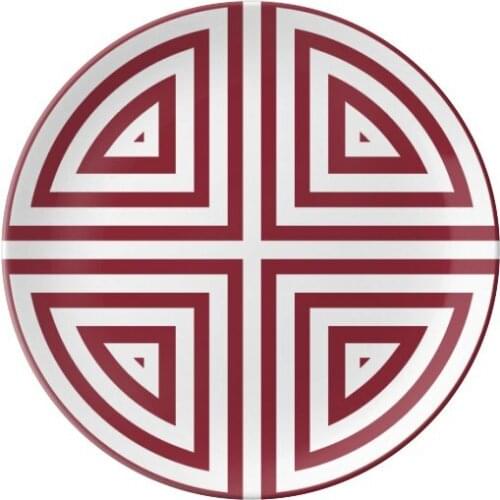 Traditional Four China Chinese Symbol Dessert Plate Decorative Porcelain 8 inch Dinner Home