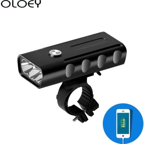 15000Lum T6 LED USB Rechargeable Built-In 5200mAh 3Modes Bicycle Light Waterproof Headlight Bike Accessories With Taillight