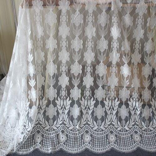 1.5m wide glass yarn flower net yarn eyelash lace dress accessories DIY wedding dress material