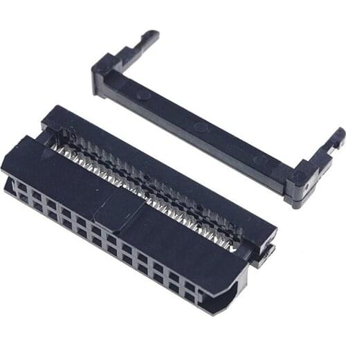 100 Pcs 0.079" 2.0mm 24 Pin dual Row IDC Socket Female 2x12 P 24 position Rectangular connector Receptacle Ribbon Cable 28 AWG