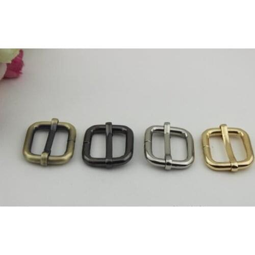 20 PCS/lot) 4 color inside diameter 2 cm square core pull pin buckle straps handbags diy hardware accessories