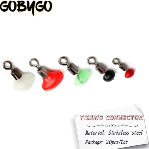 20Pcs/lot Cross-Line Swivels & Bead T Shape Pulley Slide Rig Connector Fishing Accessories Luminous Green Saltwater Fishing