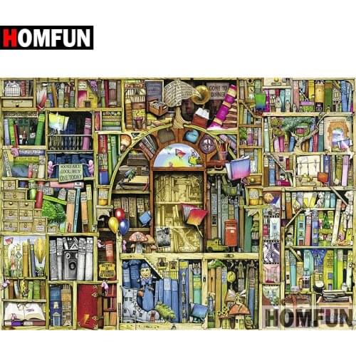 HOMFUN 5D DIY Diamond Painting Full Square/Round Drill "Cartoon book" Embroidery Cross Stitch gift Home Decor Gift A08308