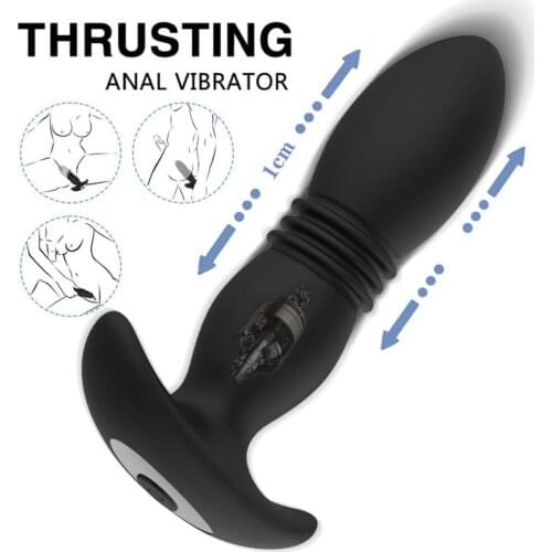 Anal Vibrator Wireless Remote Control Telescopic Dildo Vibrator Male Prostate Massager Butt Plug Vibrator Anal Sex Toys For Men