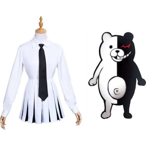 Anime Danganronpa Monokuma Cosplay Costume Women Uniform Dress Outfits Halloween Carnival Suit