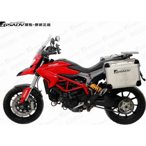 For DUCATI Hyperstrada 821 Aluminum Side Box Motorcycle Trunk Tail Box Storage Case Steel Bracket