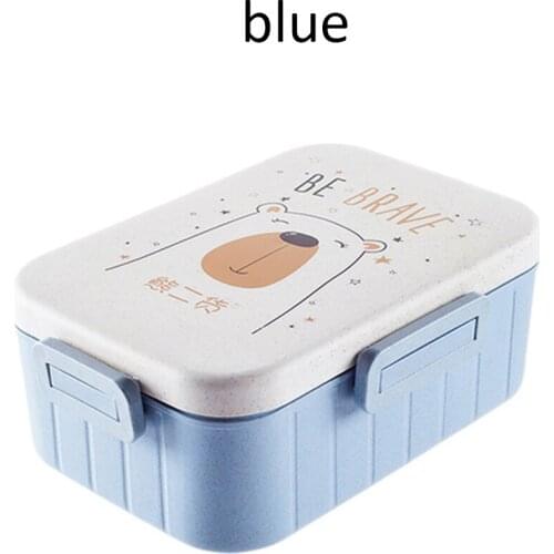 Cute Cartoon Lunch Box Microwave Dinnerware Food Storage Container Children Kids School Office Portable Bento Box