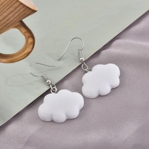 Cartoon Cute Cloud Long Pendant Earrings Female Temperament Simple Earrings Student Girlfriends Jewelry Wholesale