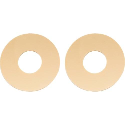 Musiclily Pro No-Word Guitar Toggle Switch Plate LP Washer Rhythm Treble Ring, Cream (Set of 2)