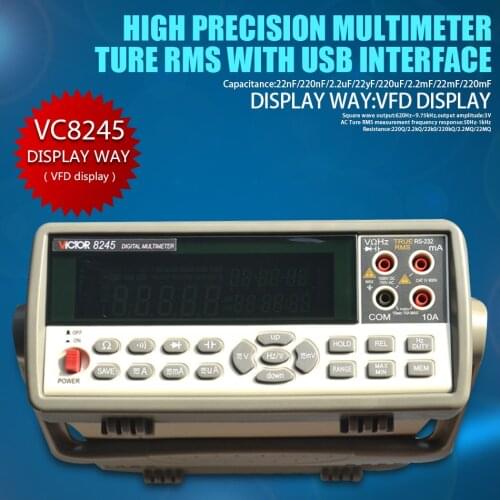 VC8245 4 1/2 Bench desktop display with high precision digital MULTIMETER Ture RMS with USB interface