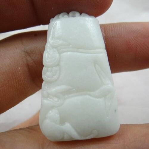 Natural stone Turquoises Quartz crystal hand-carved bamboo money amulet pendant for diy jewelry making necklace Accessories