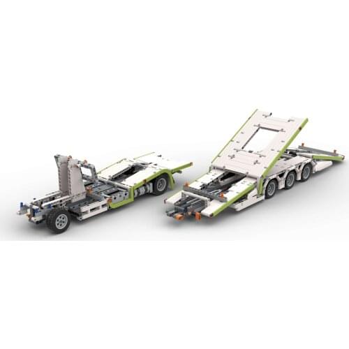 NEW 2021 Small particle scene DIY building block MOC truck trailer assembled toy model boys birthday gift childrens Puzzle