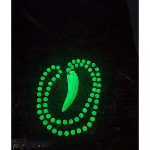 Original luminous stone handcarved spitze green jade pendant glowing jade necklace women men jewelry pendants