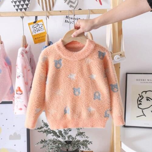 Autumn Baby Girl Winter Clothes Pullovers Children teens boys Mink Sweaters Clothing Long Sleeve Kids Tiny Cottons Pull Fille